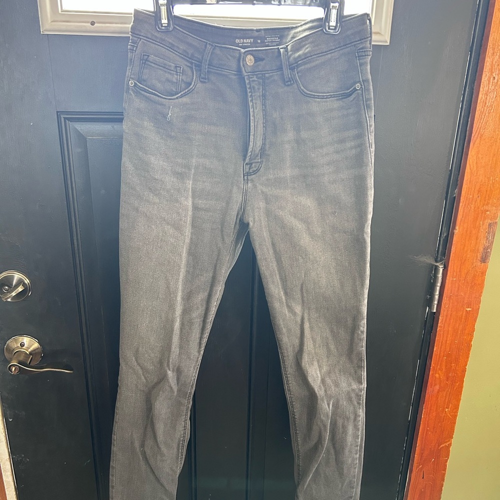 Old Navy Gray Rockstar Skinny Jeans